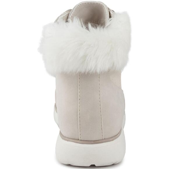 Karen Scott Wmn Faux Fur Cuff Hiker Ankle Booties Wanona Size US 9M Winter White - Picture 3 of 3